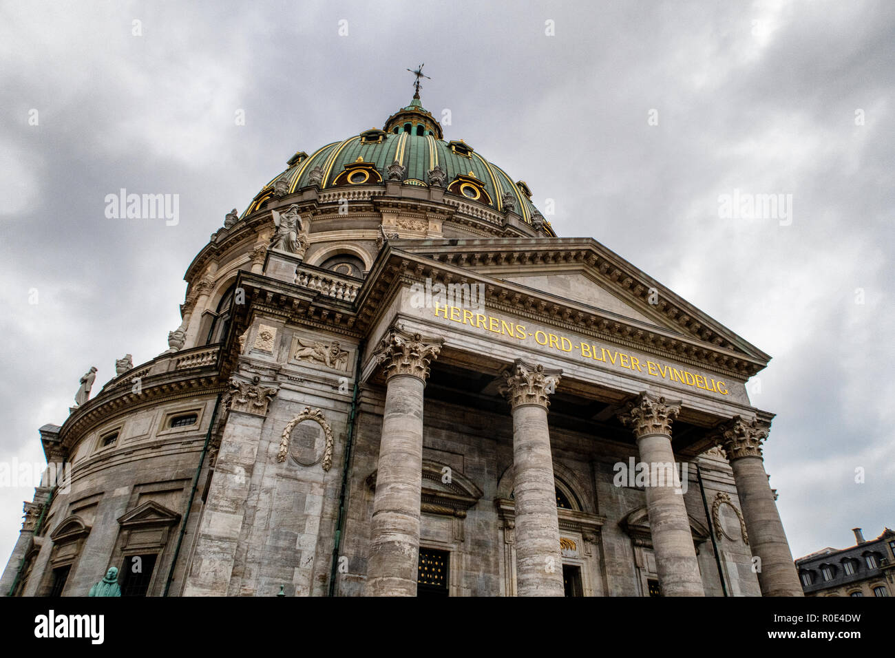 Frederik's Kirche (Frederiks Kirke), wie der Marmor Kirche, Kopenhagen, Dänemark bekannt. Marmorkirke Kirche Stockfoto