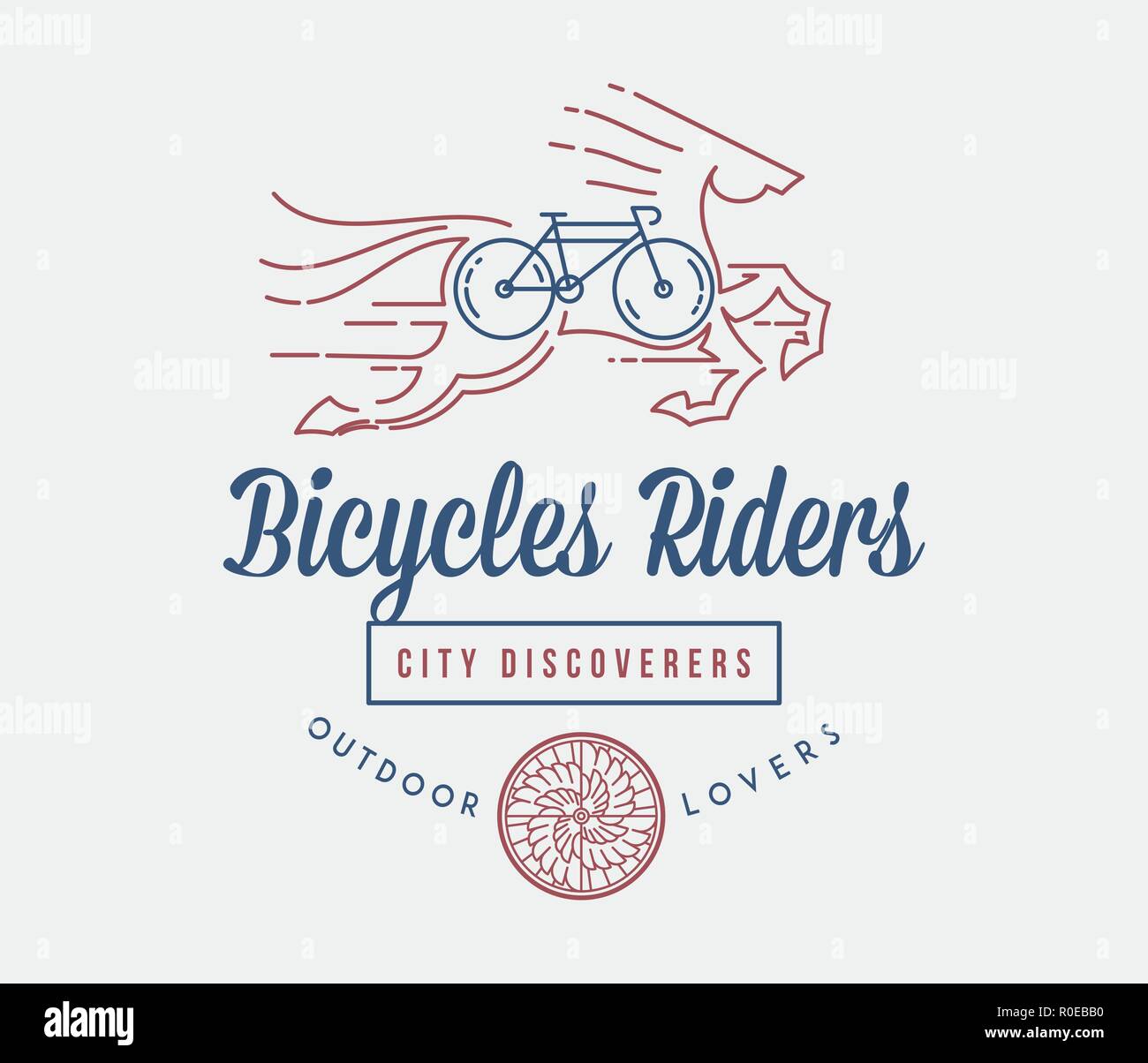 Fahrräder wahre Riders ist über Radfahren und entdecken Sie wunderschöne Orte Stock Vektor