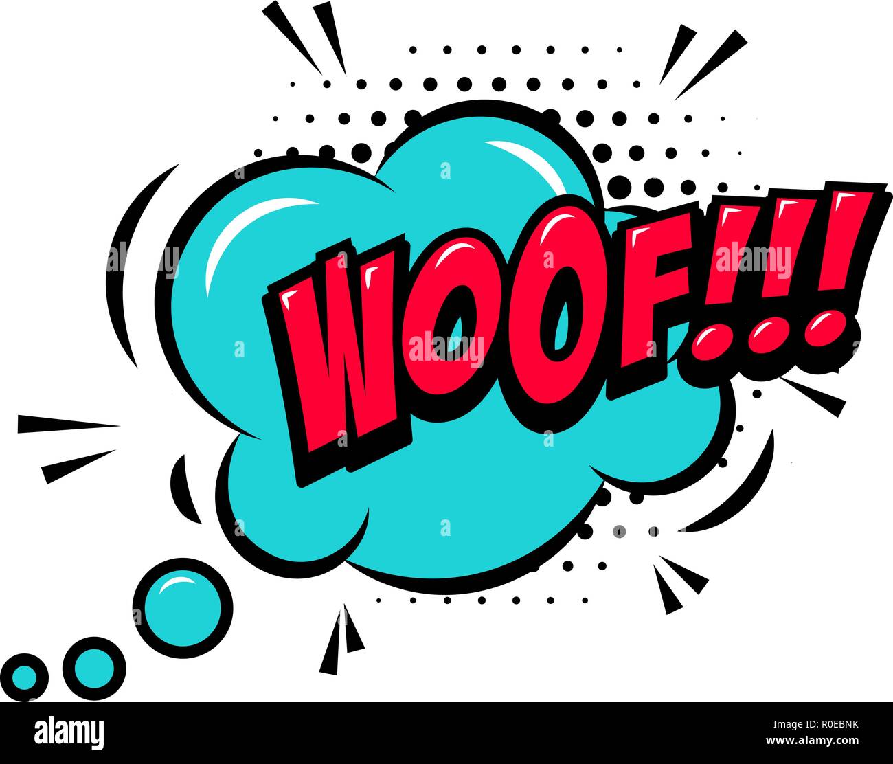 Wuff Comic Stil Phrase Mit Sprechblase Vector Illustration Stock Vektorgrafik Alamy