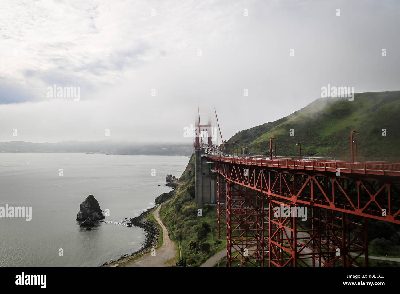 Blick auf die Golden Gate Bridge in San Francisco, Kalifornien Stockfoto