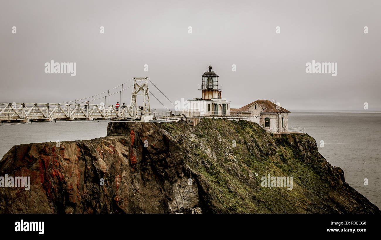 Point bonita Leuchtturm in der Nähe von Sausalito, Kalifornien Stockfoto