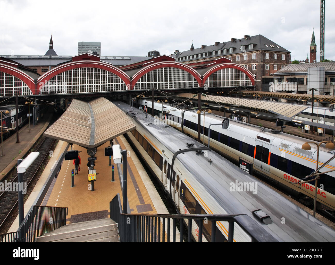 Hauptbahnhof von Kopenhagen. Dänemark Stockfoto