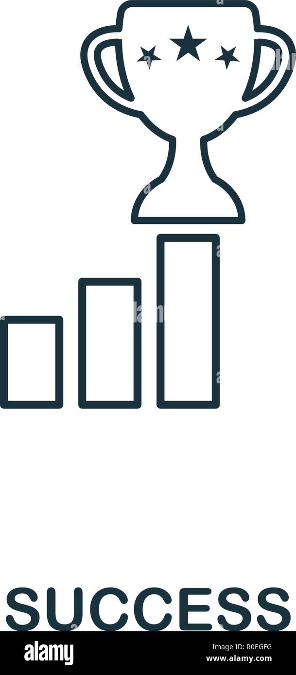 Erfolg outline Symbol. Premium Design vom Projektmanagement icons Collection. Einfaches element Erfolg Symbol. Bereit in den Bereichen Web Design, Apps nutzen, so Stock Vektor