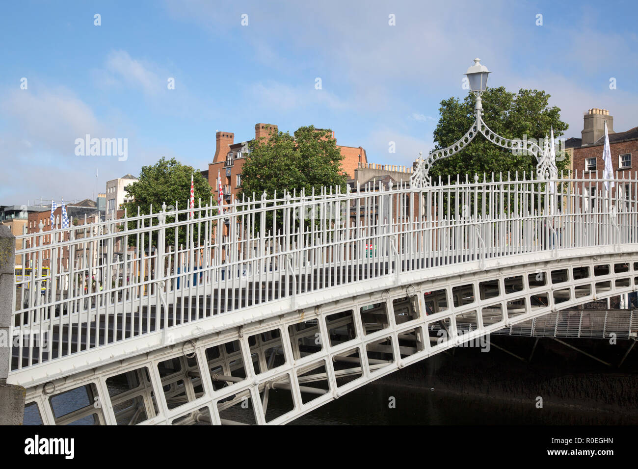 Ha'Penny Bridge, Dublin; Irland Stockfoto