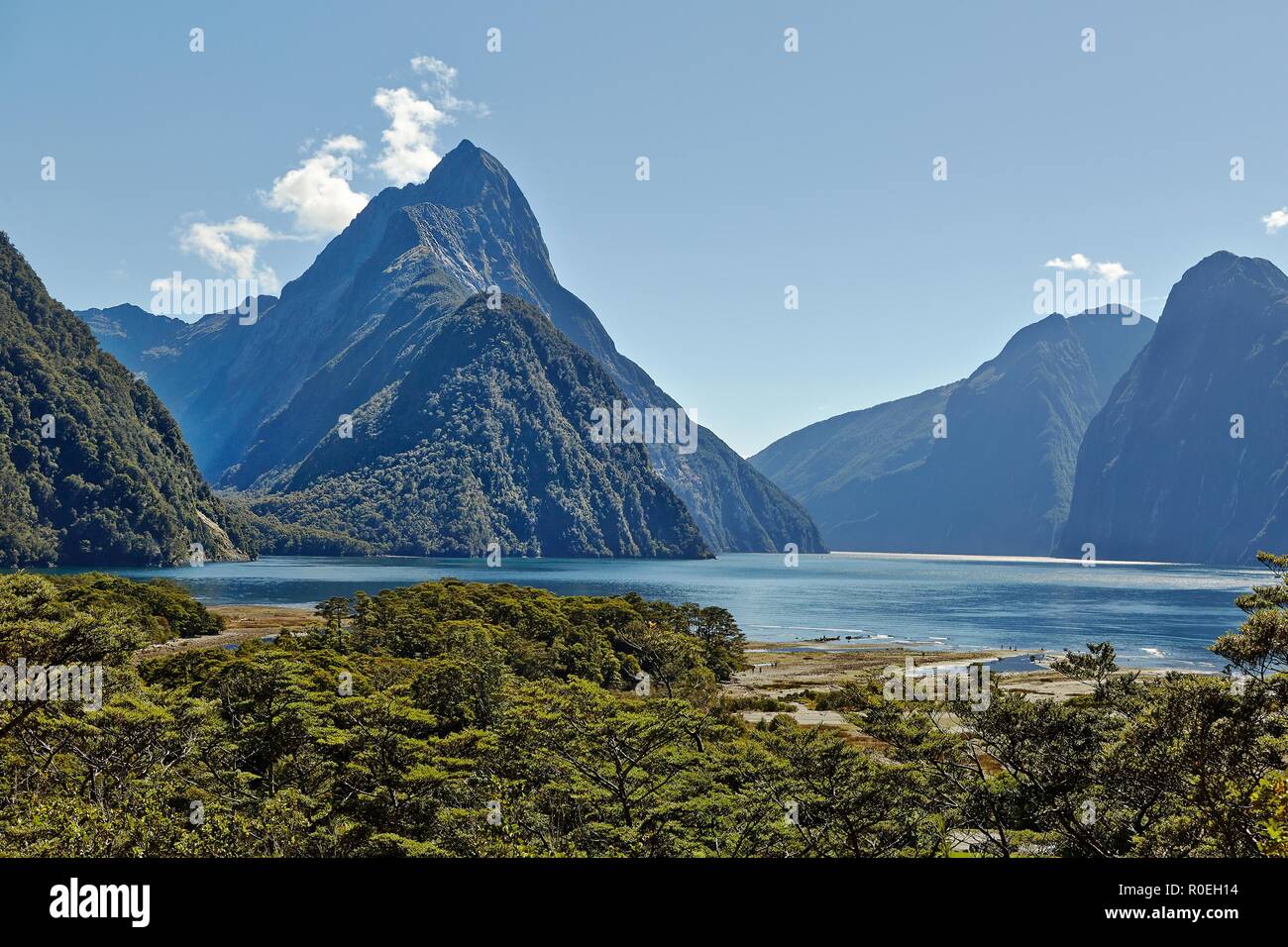Landschaft Neuseelands Fjordland Stockfoto