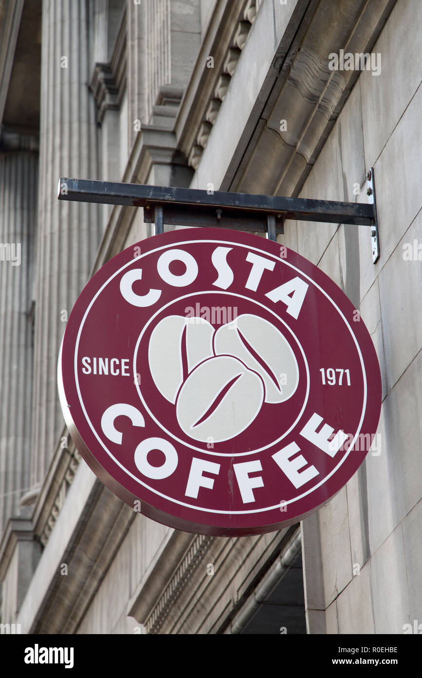 Costa Coffee Shop Logo Zeichen Stockfoto