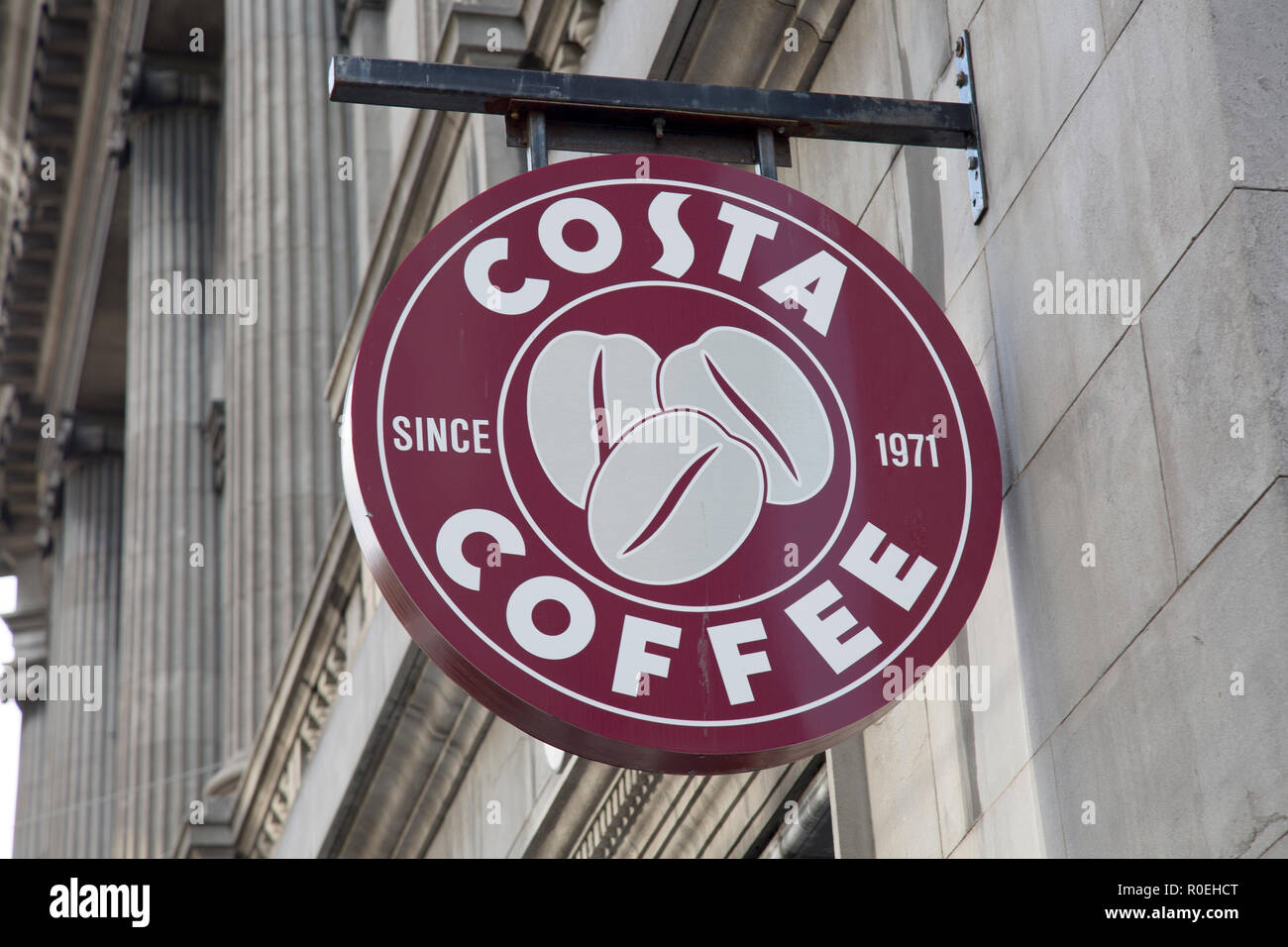 Costa Coffee Shop Logo Zeichen Stockfoto