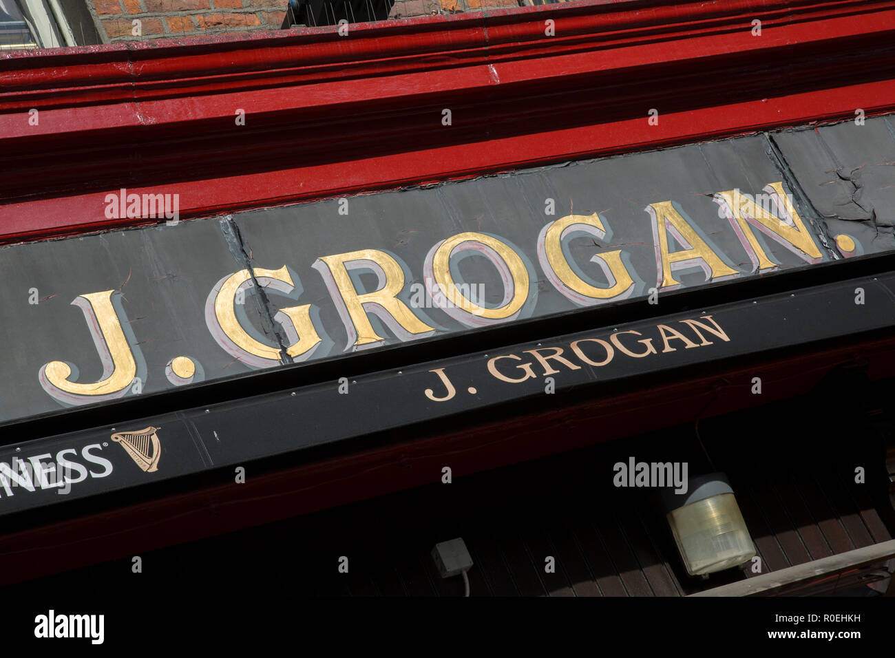 Grogan Pub Schild; Dublin, Irland Stockfoto