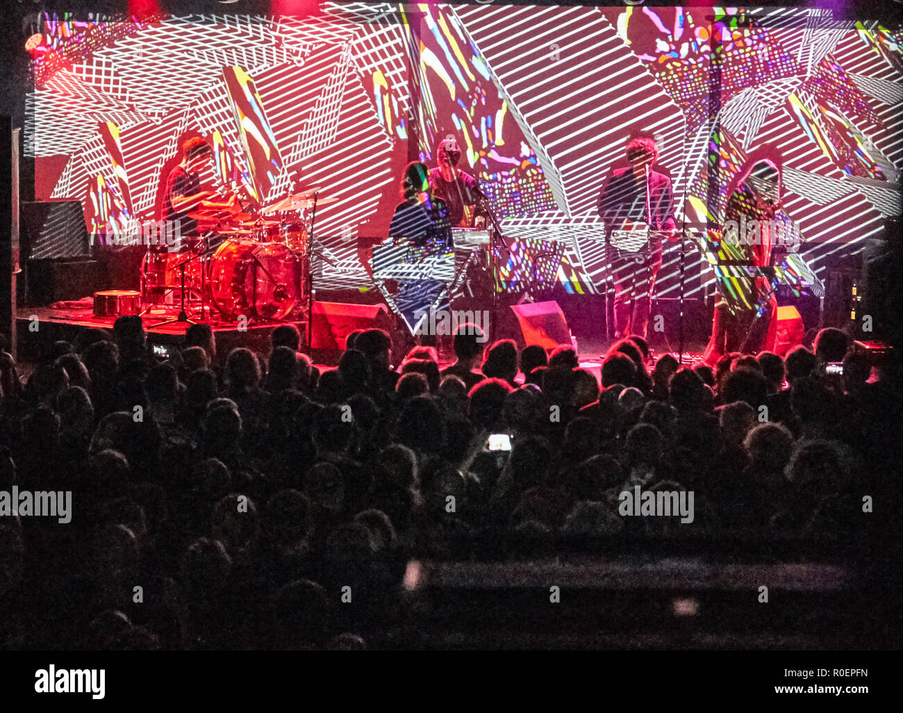 Liverpool, Großbritannien. November 3, 2018 - Kult elektronische Pioniere Ladytron live zum ersten Mal in 7 Jahren bei O2 Academy Liverpool Credit: Andy von Pip/ZUMA Draht/Alamy leben Nachrichten Stockfoto