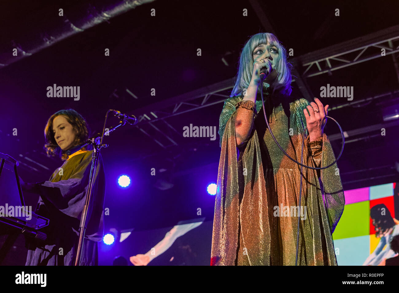 Liverpool, Großbritannien. November 3, 2018 - Kult elektronische Pioniere Ladytron live zum ersten Mal in 7 Jahren bei O2 Academy Liverpool Credit: Andy von Pip/ZUMA Draht/Alamy leben Nachrichten Stockfoto