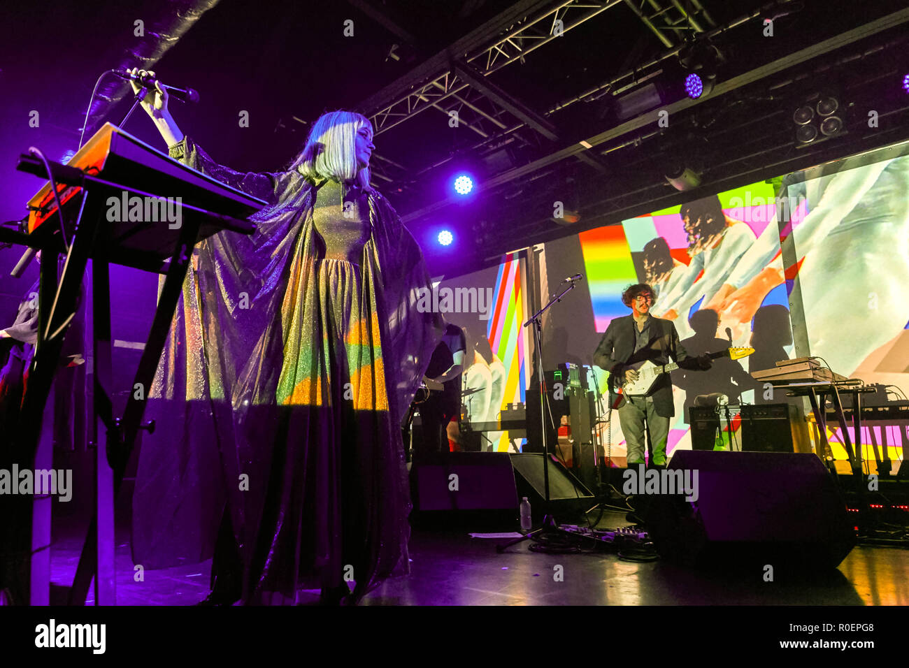 Liverpool, Großbritannien. November 3, 2018 - Kult elektronische Pioniere Ladytron live zum ersten Mal in 7 Jahren bei O2 Academy Liverpool Credit: Andy von Pip/ZUMA Draht/Alamy leben Nachrichten Stockfoto