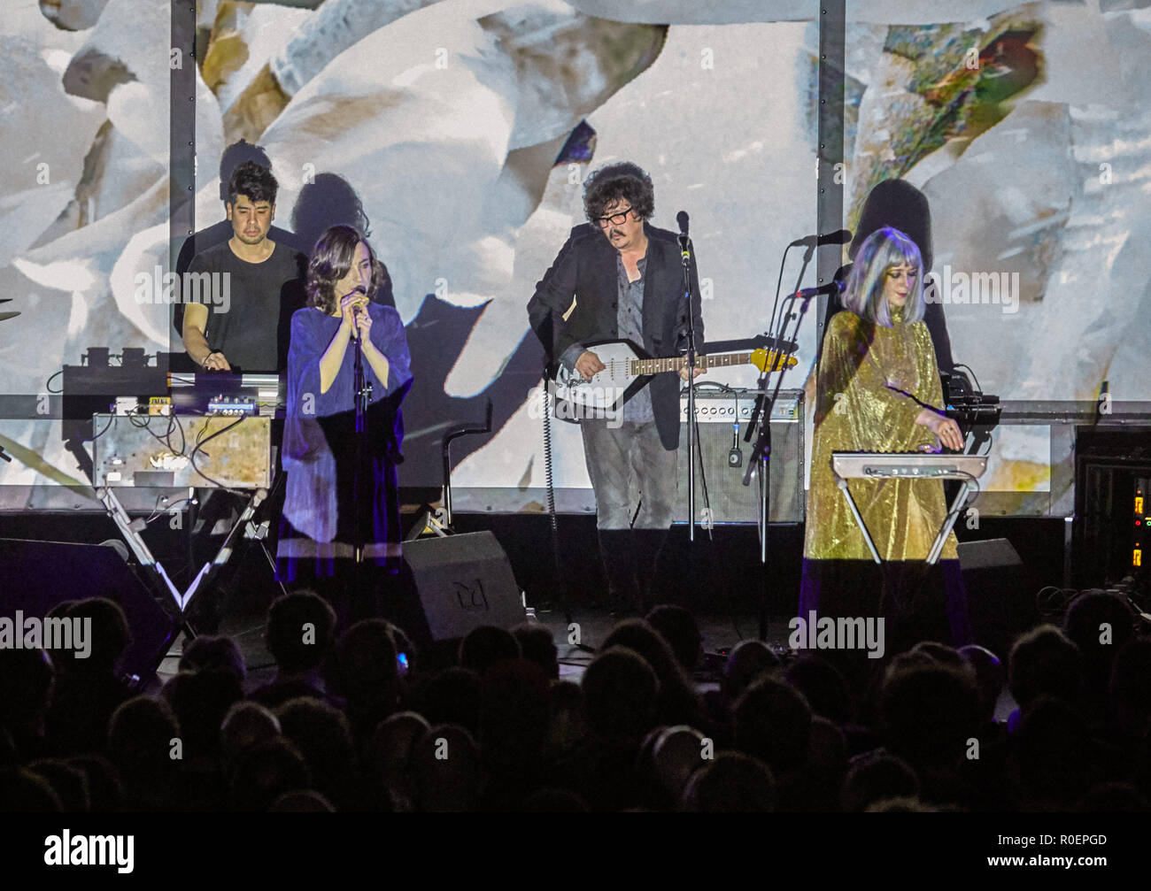 Liverpool, Großbritannien. November 3, 2018 - Kult elektronische Pioniere Ladytron live zum ersten Mal in 7 Jahren bei O2 Academy Liverpool Credit: Andy von Pip/ZUMA Draht/Alamy leben Nachrichten Stockfoto