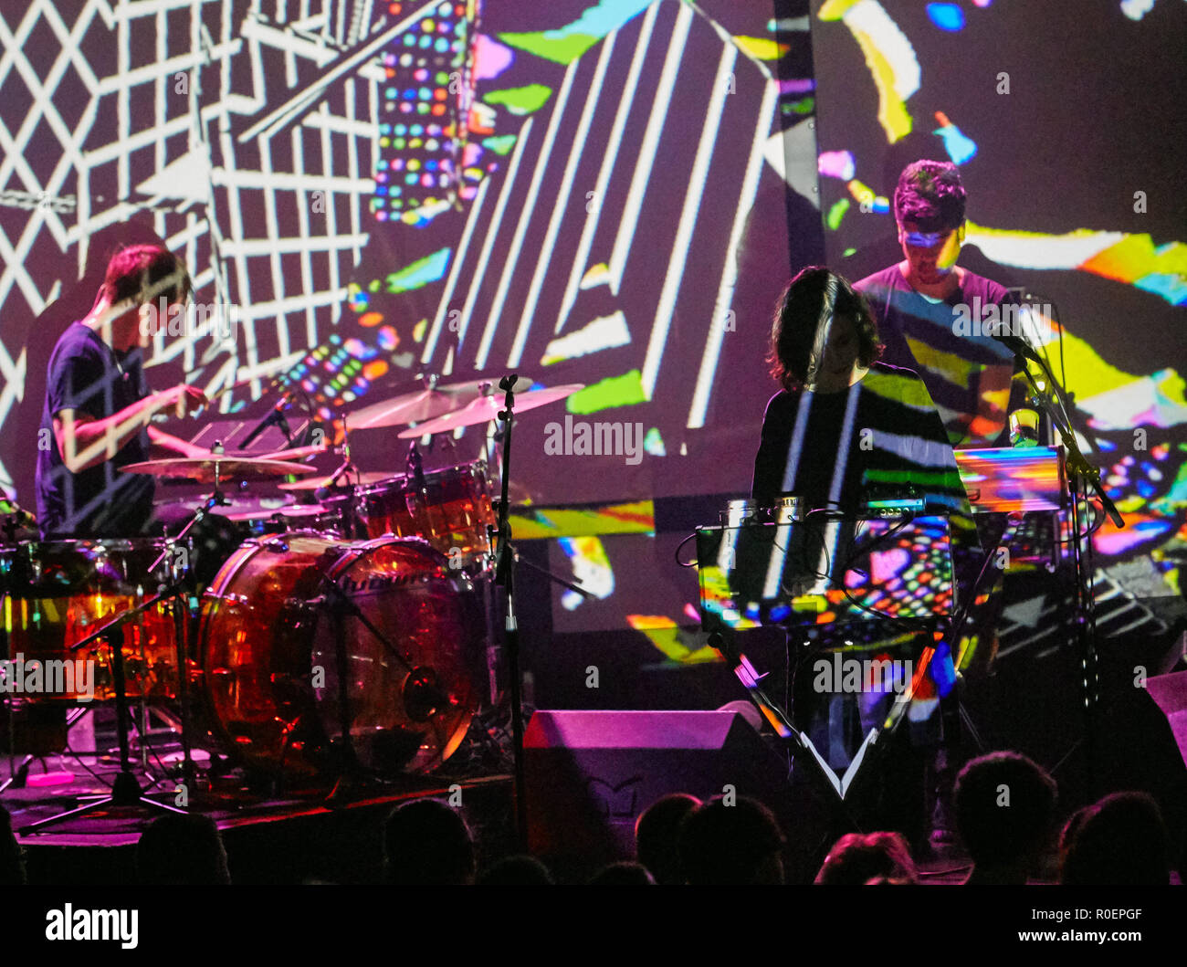 Liverpool, Großbritannien. November 3, 2018 - Kult elektronische Pioniere Ladytron live zum ersten Mal in 7 Jahren bei O2 Academy Liverpool Credit: Andy von Pip/ZUMA Draht/Alamy leben Nachrichten Stockfoto