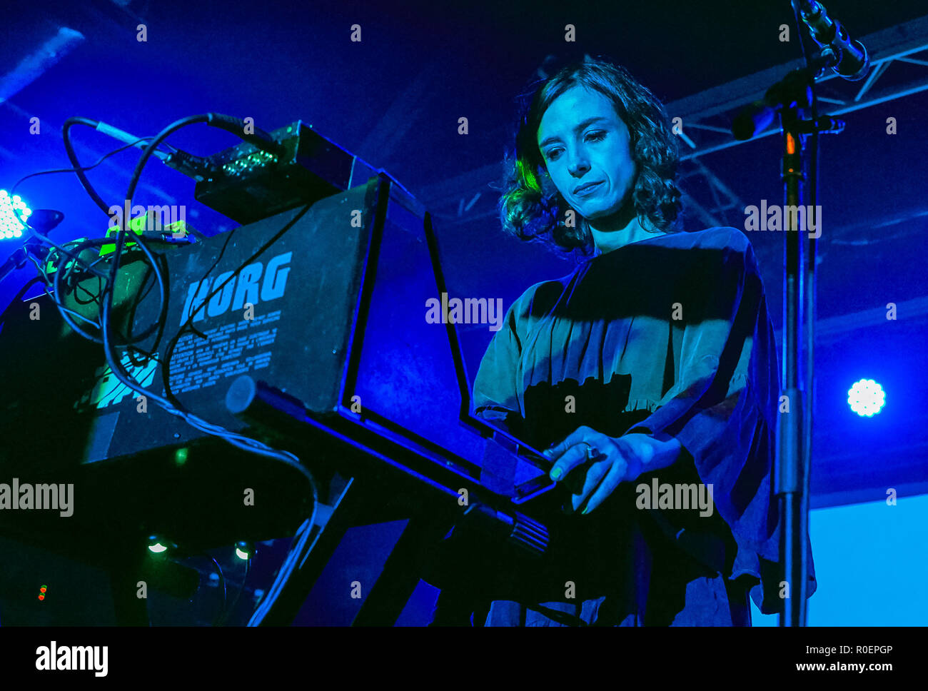 Liverpool, Großbritannien. November 3, 2018 - MIRA AROYO von Kult elektronische Pioniere Ladytron live zum ersten Mal in 7 Jahren bei O2 Academy Liverpool Credit: Andy von Pip/ZUMA Draht/Alamy leben Nachrichten Stockfoto