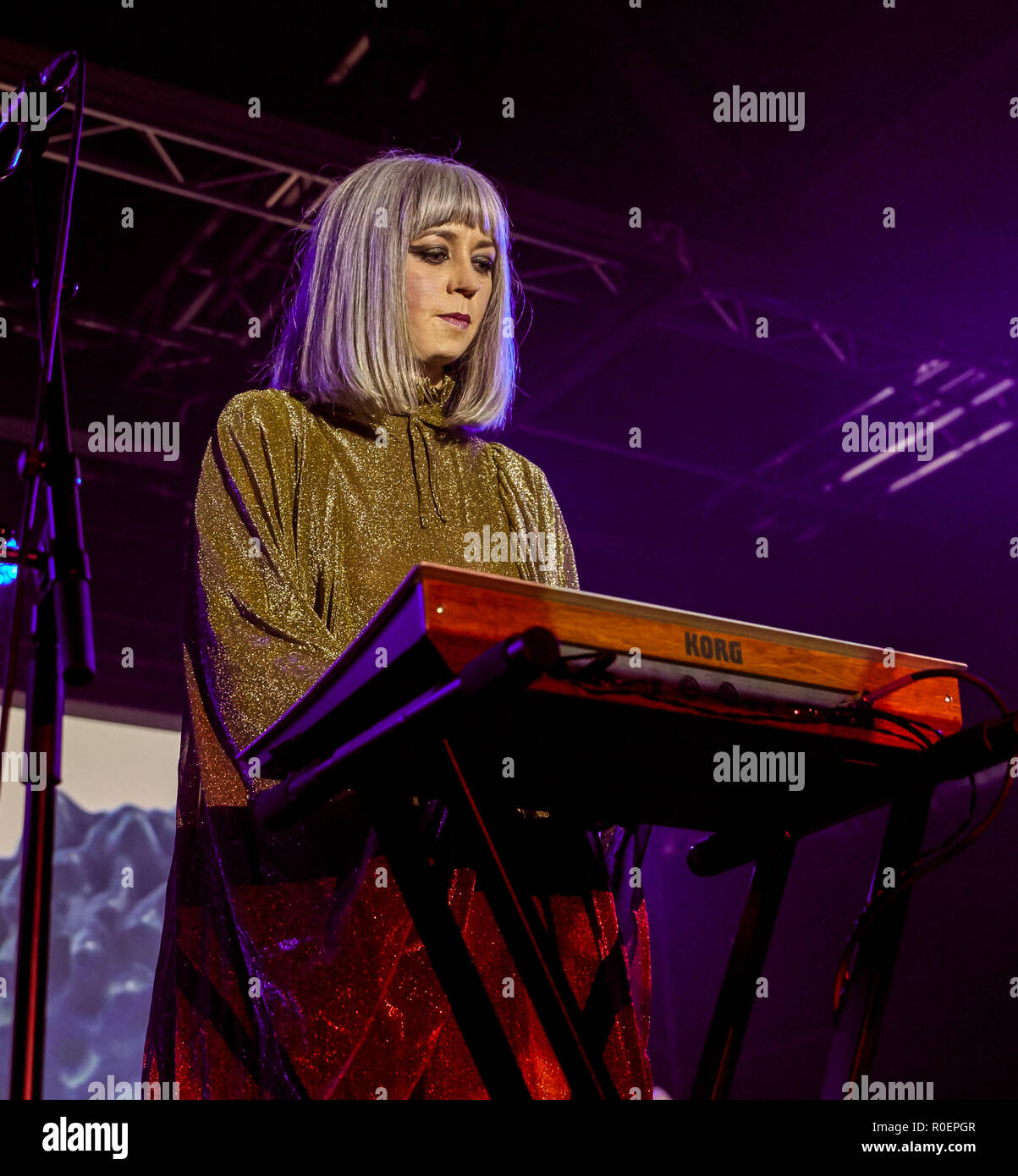 Liverpool, Großbritannien. November 3, 2018 - HELEN MARNIE. Kult elektronische Pioniere Ladytron live zum ersten Mal in 7 Jahren bei O2 Academy Liverpool Credit: Andy von Pip/ZUMA Draht/Alamy leben Nachrichten Stockfoto