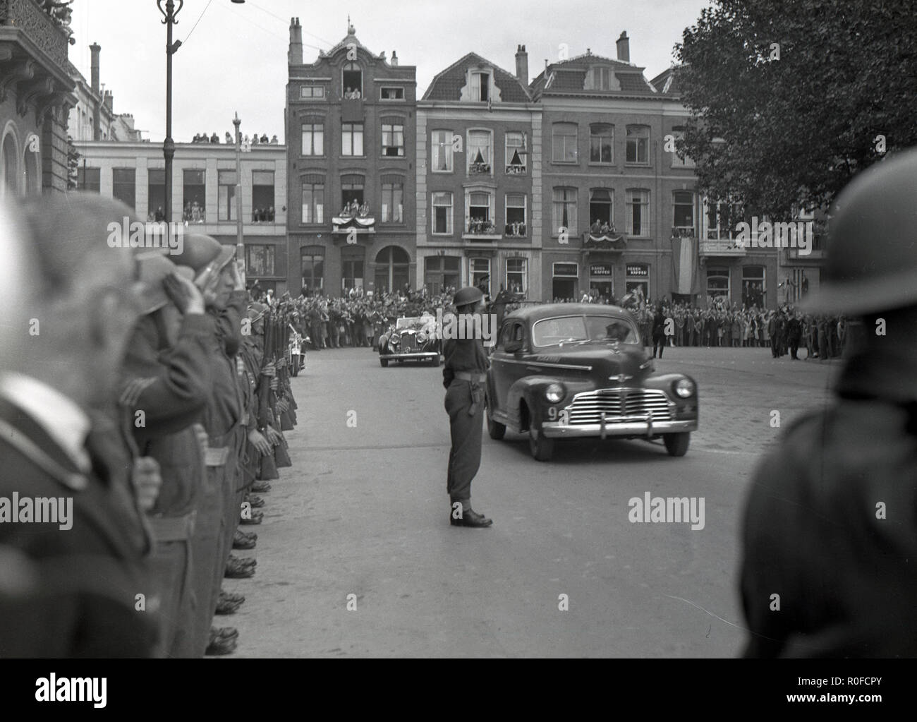 Befreiung der Stadt Apeldoorn Niederlande 17. April 1945 - Befreiung der Stadt Apeldoorn, Niederlande, 17. April 1945 Stockfoto