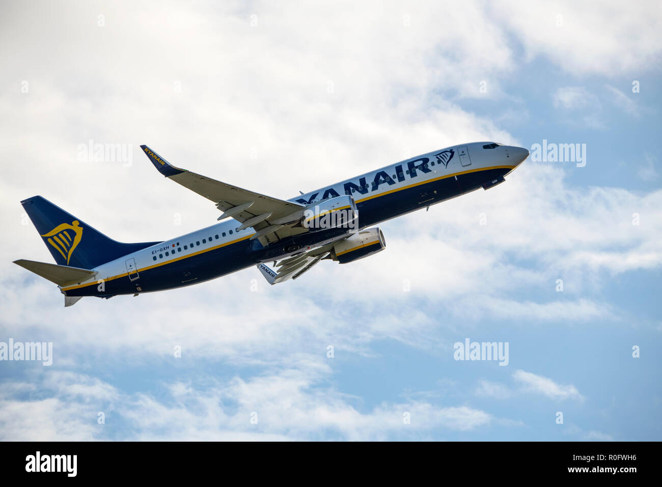 Ryan Air Boeing auf take-off Stockfoto