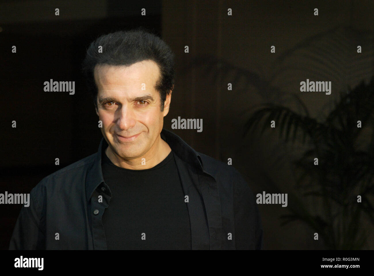 David Copperfield hält eine Pressekonferenz und Foto-call vor seiner magischen Show bei Acer Arena. Sydney, Australien - 08.08.09. Stockfoto