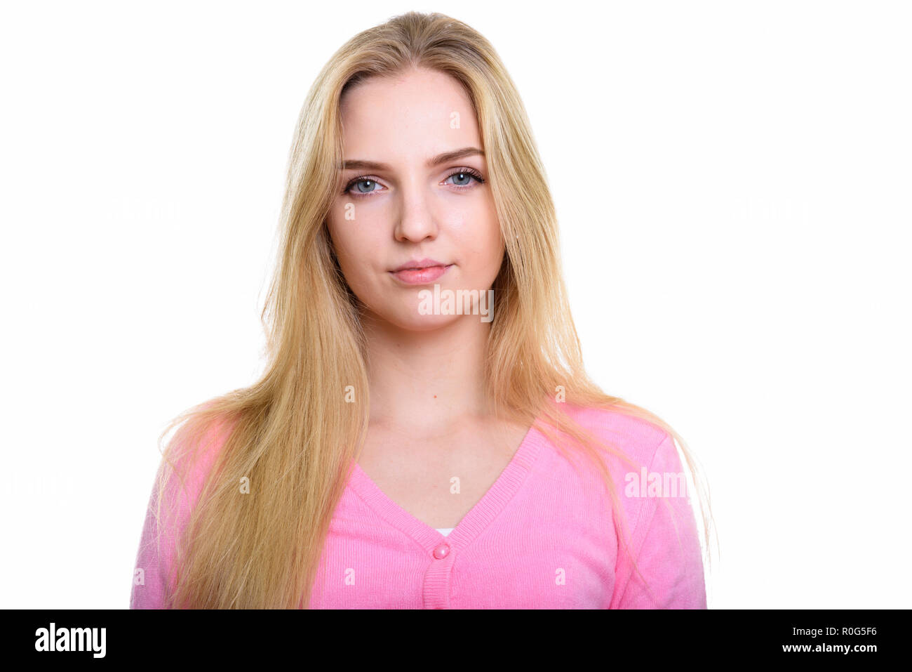 Studio erschossen Der junge schöne Mädchen im Teenageralter Stockfoto
