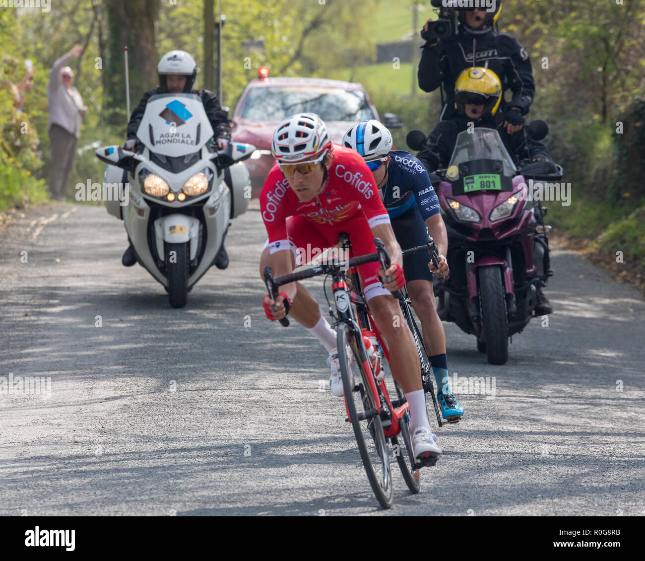 Tour de Yorkshire 2018, Burnsall in den Yorkshire Dales Stockfoto