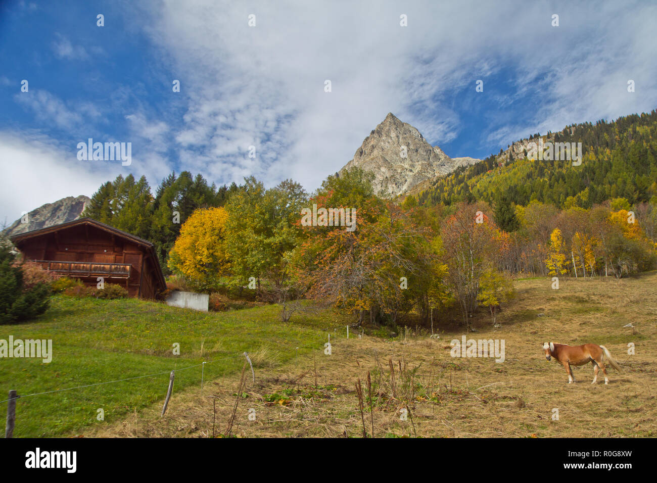 Die Alpen sind das größte und umfangreichste mountain range System, die vollständig in Europa liegt, Stretching rund 1.200 Kilometer. Stockfoto
