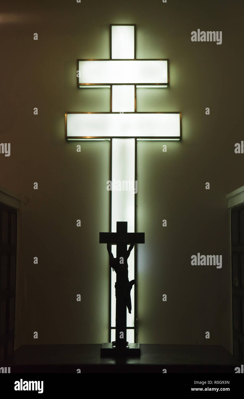 Columbarium der Gemeinde Haus der Tschechoslowakischen hussitischen Kirche (Husův sbor) entworfen von Tschechischen modernistischen Architekten Frantisek Kubelka (1935-1937) im Stadtteil Holešovice in Prag, Tschechische Republik. Stockfoto