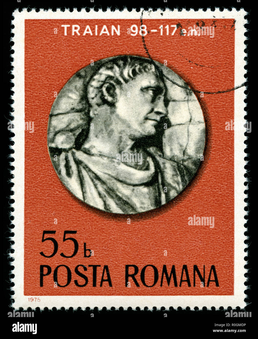 Briefmarke aus Rumänien in der europäischen architektonischen Erbes Jahr Serie 1975 ausgestellt Stockfoto