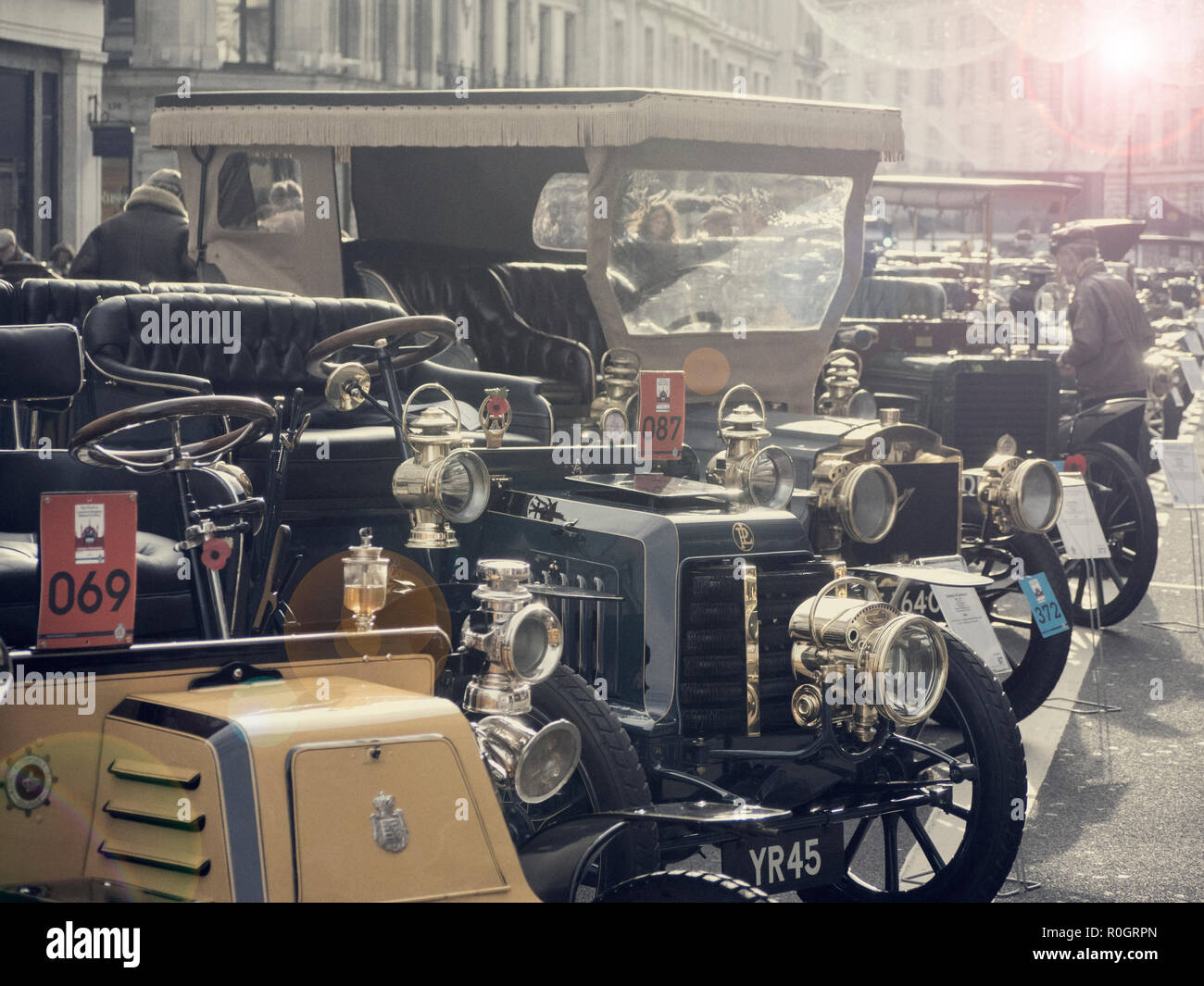 Oldtimer auf der Regent Street Motor Show 2018 Stockfoto
