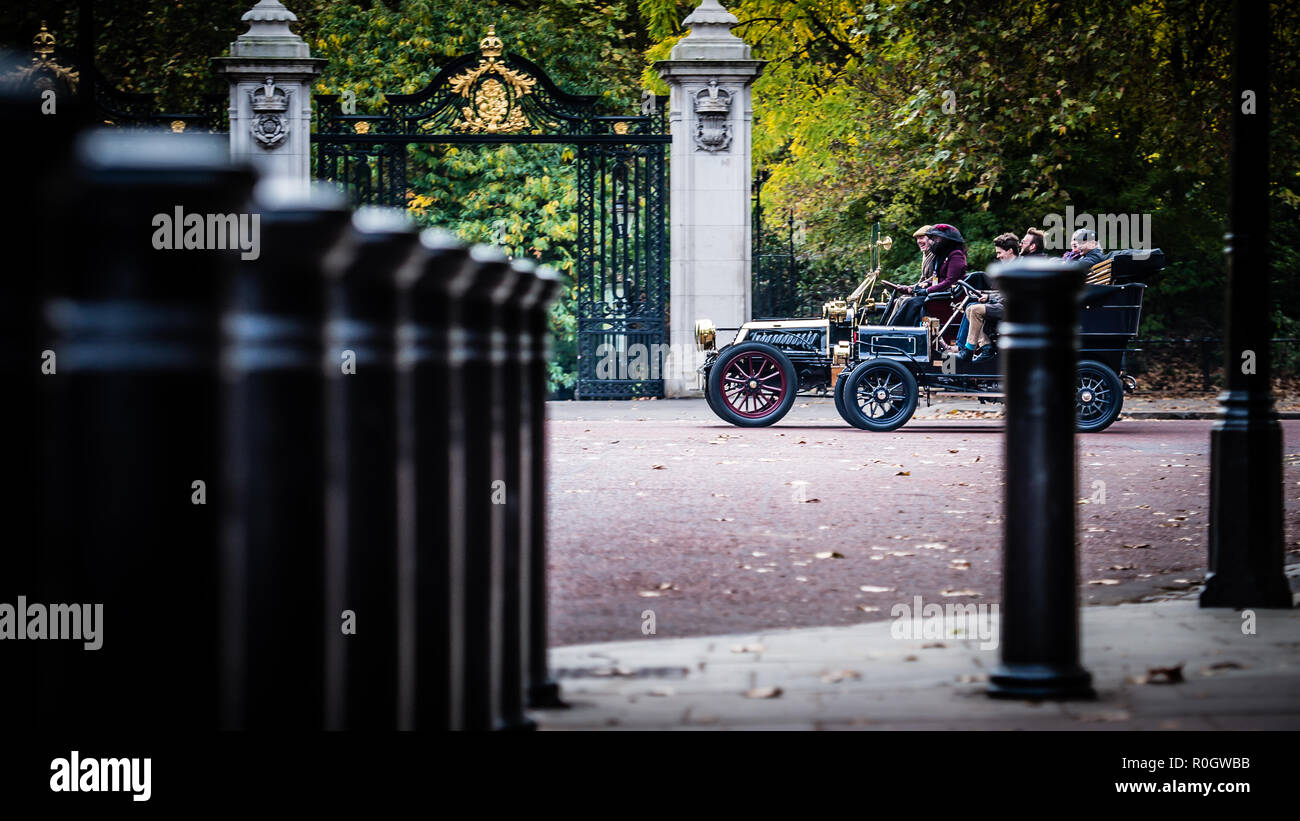 Bonhams London nach Brighton Veteran Car Run 2018 am Hyde Park Stockfoto