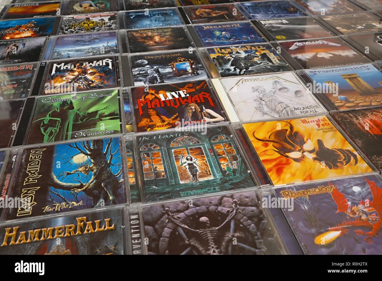 Metal CD Alben Stockfoto