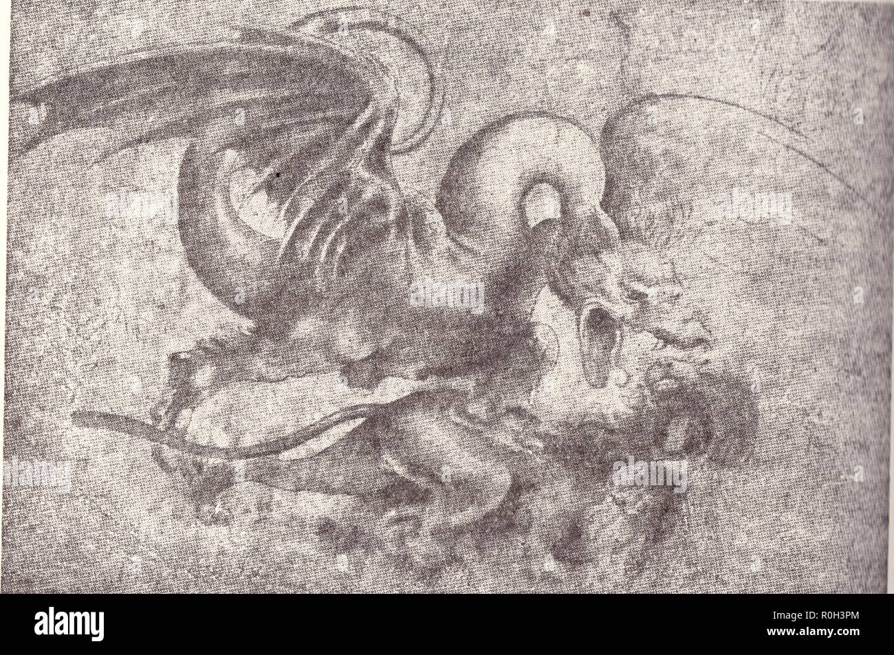 Die Drachen und Löwen. LEONARDO DA VINCI Stockfoto