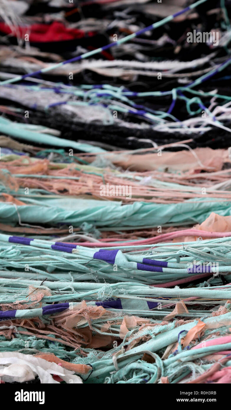 Textilabfällen ein wichtiger Verursacher in südostasiatischen Ländern wie Bangladesch Stockfoto