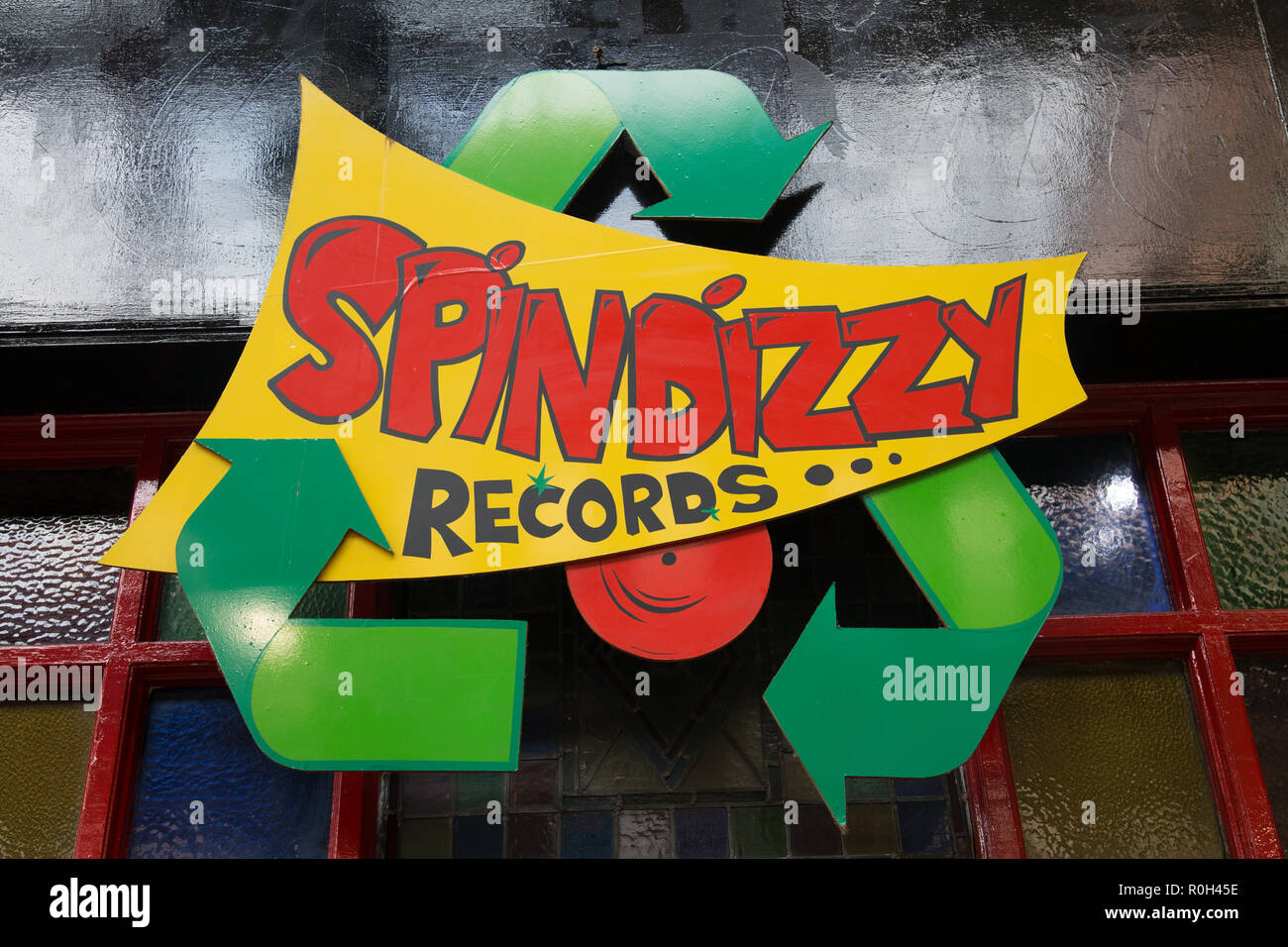 Spindizzy Records Shop, Georges Street Arcade - South City Market, Dublin; Irland Stockfoto