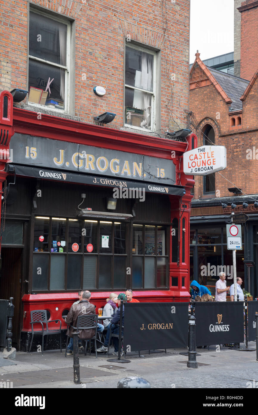 Schloss Lounge Grogan Pub, William Street, Dublin, Irland Stockfoto