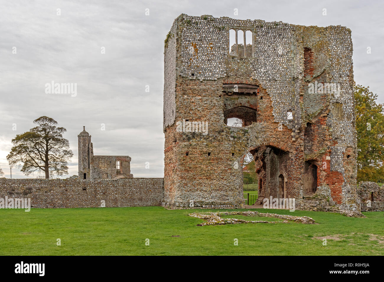 Die 15 thC Baconsthorpe Schloss, in North Norfolk, Großbritannien. Ursprünglich die Heimat der Speck, immer Heydon, Familie. War einer der wichtigsten Gebäude für 200 Jahre. Stockfoto