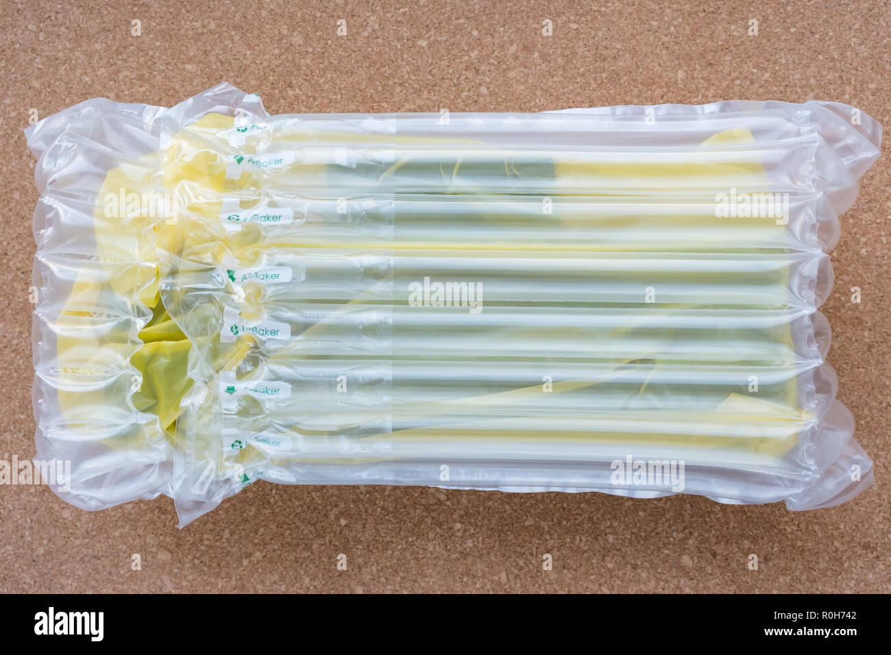 Durchsichtige Luft Verpackung, Schutz von Waren, Verpackungen aus Kunststoff Stockfoto