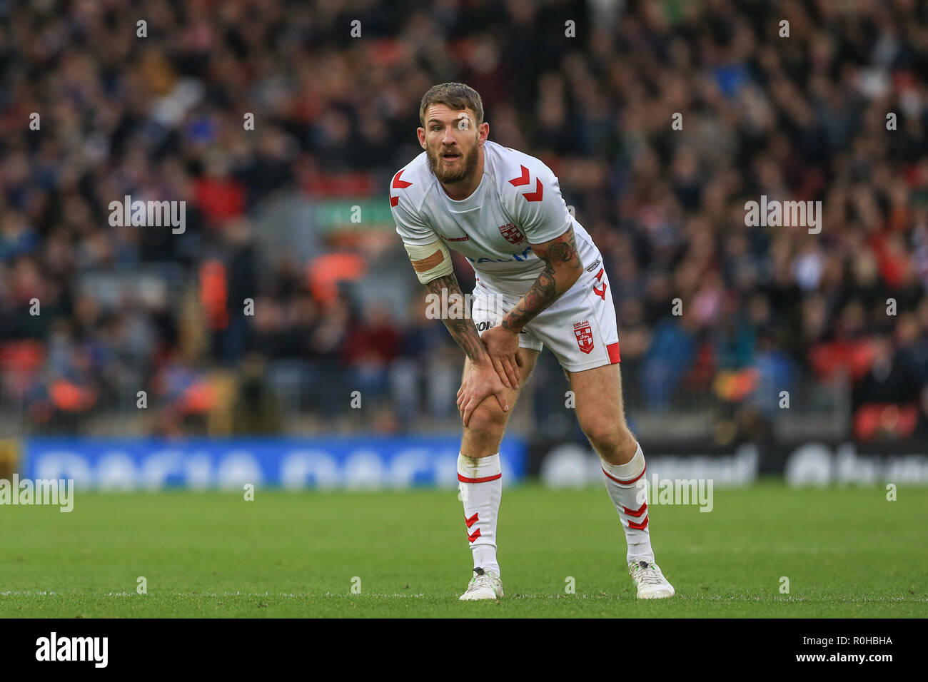 4. November, Anfield, Liverpool, England; Rugby League International Test Match, England V Neuseeland; Daryl Clark von England Credit: Mark Cosgrove/News Bilder Stockfoto