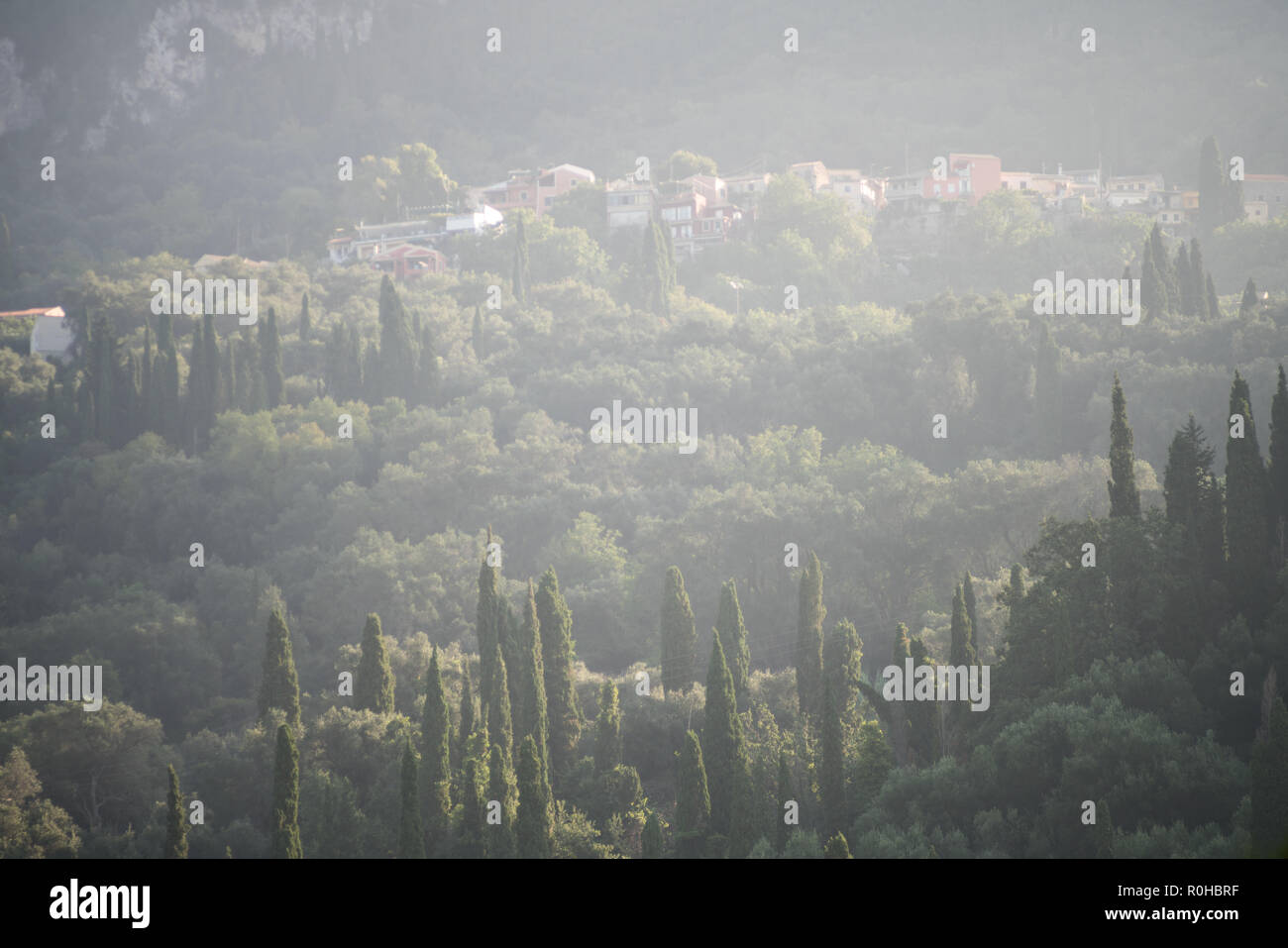 Misty Mountain Village Stockfoto