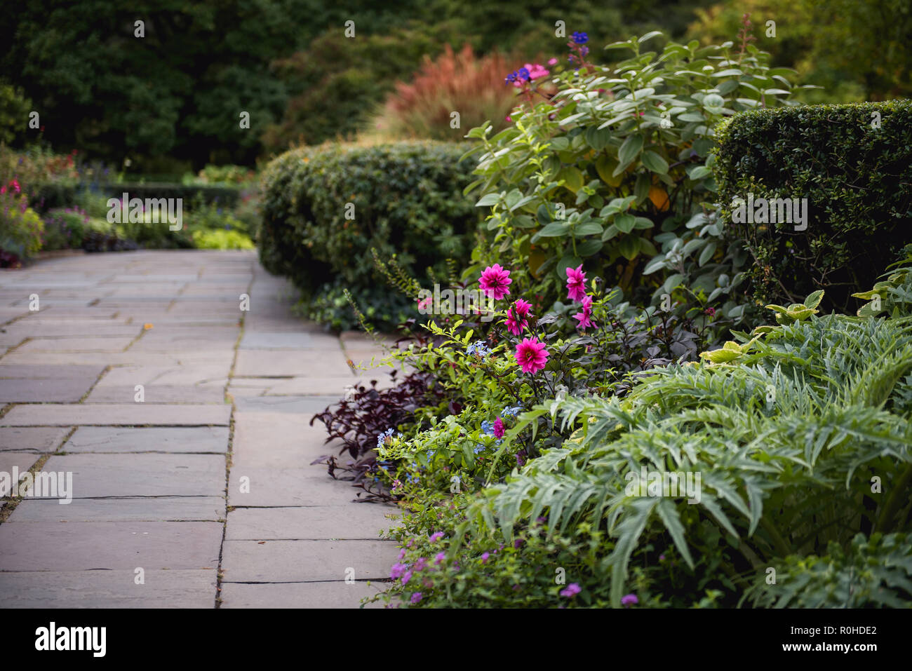 Herbst Blick auf den Wintergarten im Central Park, New York City. Stockfoto