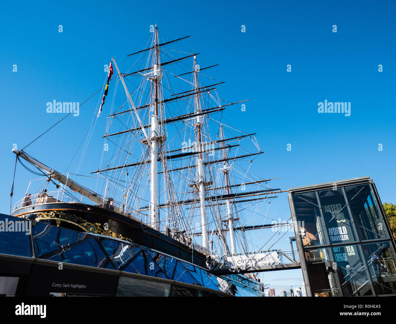 Cutty Sark Clipper Ship, British Museum Schiff, Greenwich, London, England, UK, GB. Stockfoto