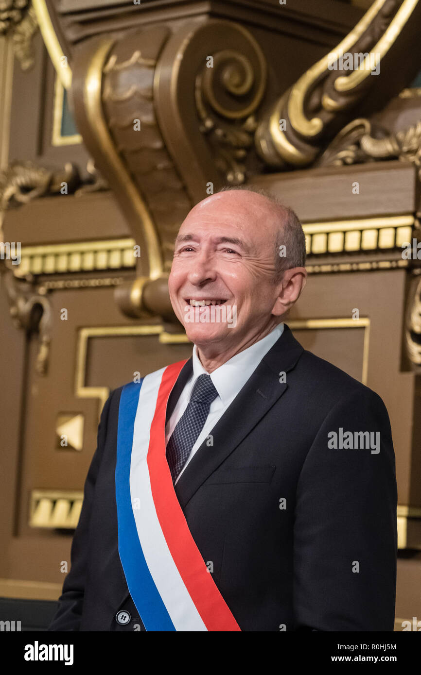 ÉdileLyon, Frankreich. 05 Nov, 2018. Wahl der Bürgermeister von Lyon, Gérard Collomb gewählt. Credit: FRANCK CHAPOLARD/Alamy leben Nachrichten Stockfoto