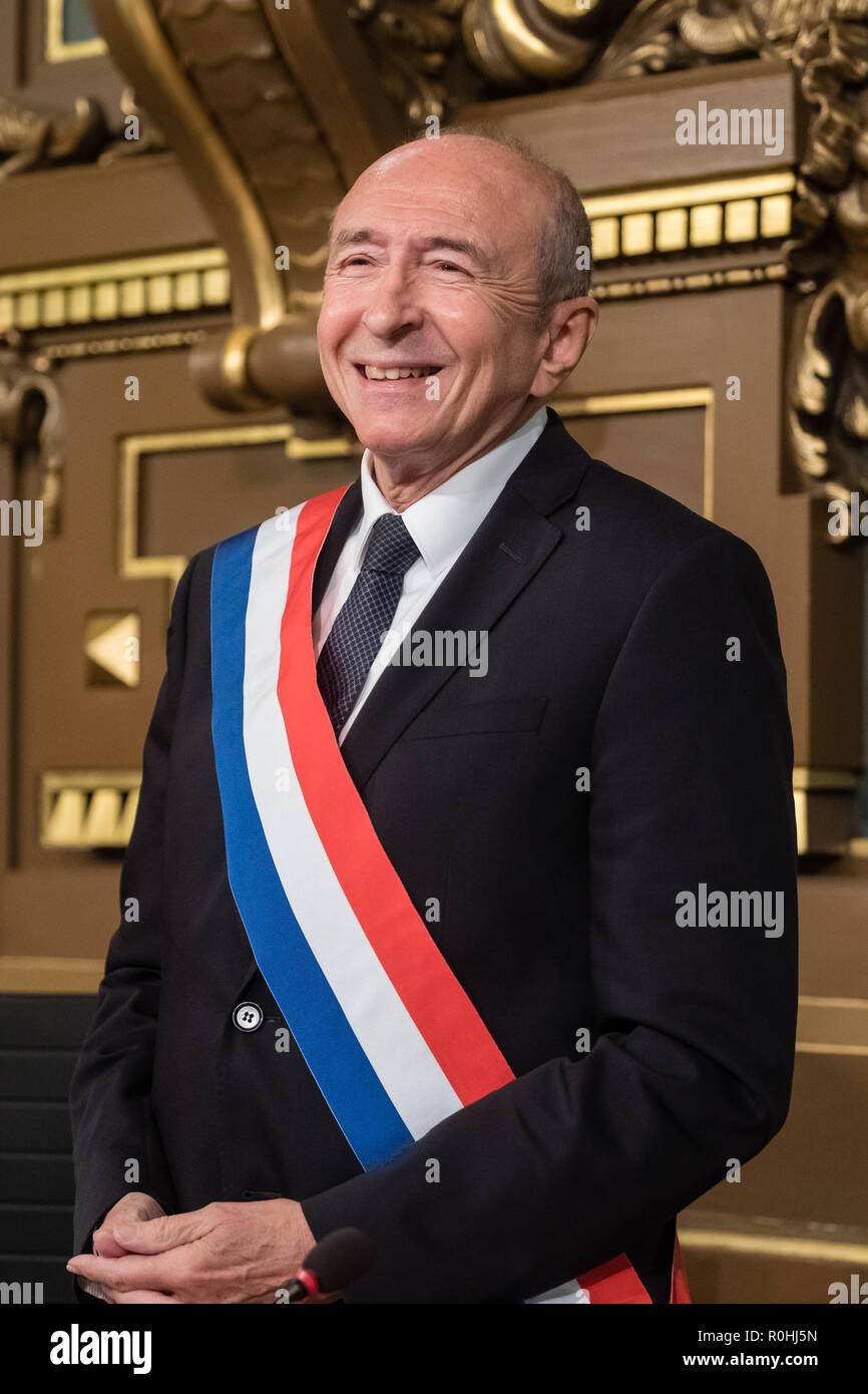 ÉdileLyon, Frankreich. 05 Nov, 2018. Wahl der Bürgermeister von Lyon, Gérard Collomb gewählt. Credit: FRANCK CHAPOLARD/Alamy leben Nachrichten Stockfoto