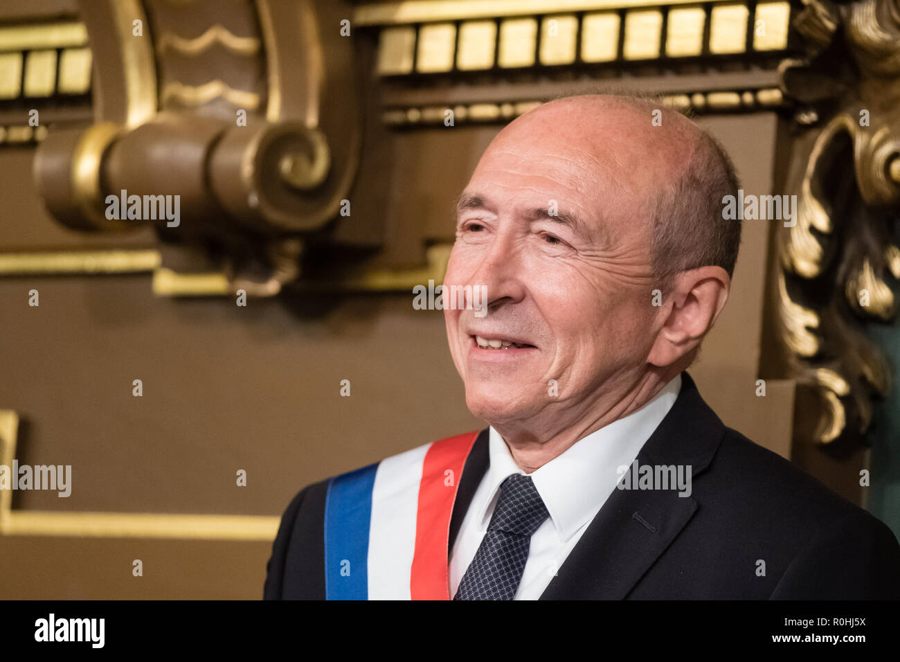 ÉdileLyon, Frankreich. 05 Nov, 2018. Wahl der Bürgermeister von Lyon, Gérard Collomb gewählt. Credit: FRANCK CHAPOLARD/Alamy leben Nachrichten Stockfoto