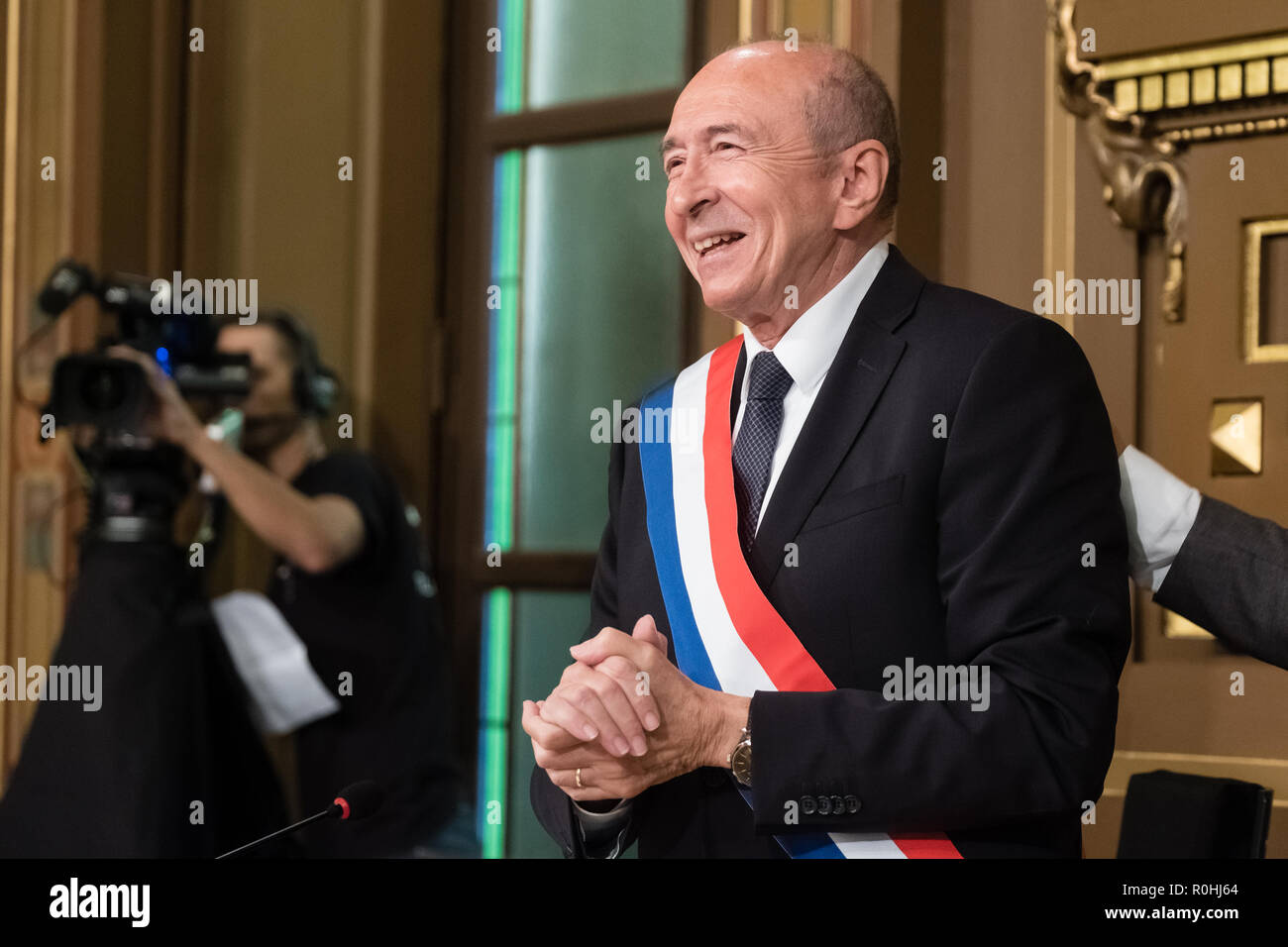 ÉdileLyon, Frankreich. 05 Nov, 2018. Wahl der Bürgermeister von Lyon, Gérard Collomb gewählt. Credit: FRANCK CHAPOLARD/Alamy leben Nachrichten Stockfoto