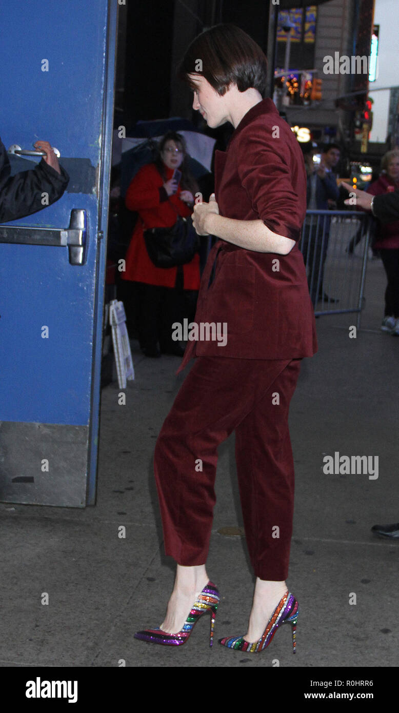 New York, NY, USA. 5 Nov, 2018. Claire Foy bei Good Morning America, über ihren neuen Film das Mädchen in das Spinnennetz in der Stadt New York sprechen. November 05, 2018. Credit: Rw/Medien Punch/Alamy leben Nachrichten Stockfoto