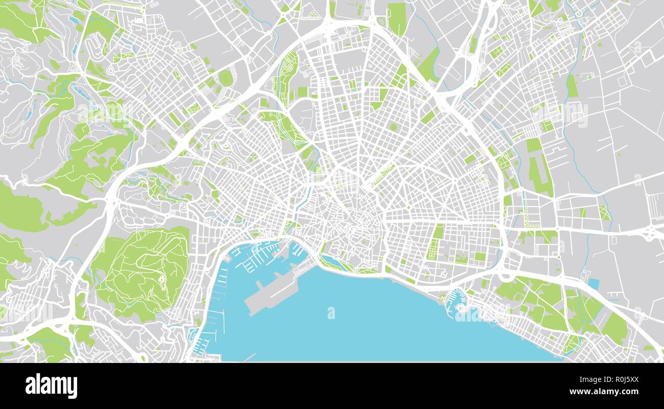 Urban vektor Stadtplan von Palma De Mallorca, Spanien Stock Vektor