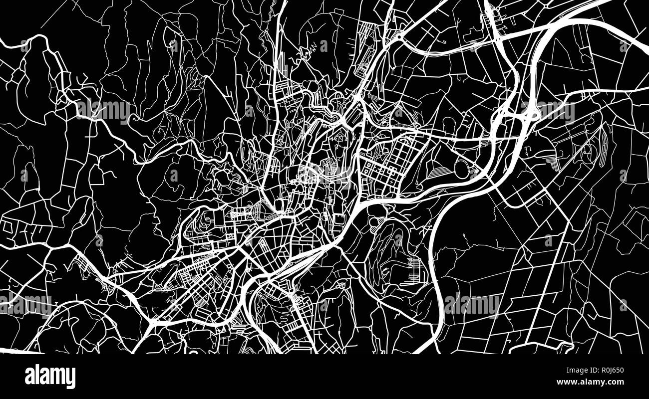 Urban vektor Stadtplan von Santiago de Compostela, Spanien Stock Vektor