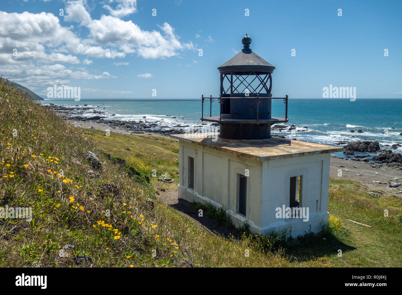 Wandern die Lost Coast in der Nähe von Punta Gorda Leuchtturm, King Mountain Range, Nordkalifornien Stockfoto