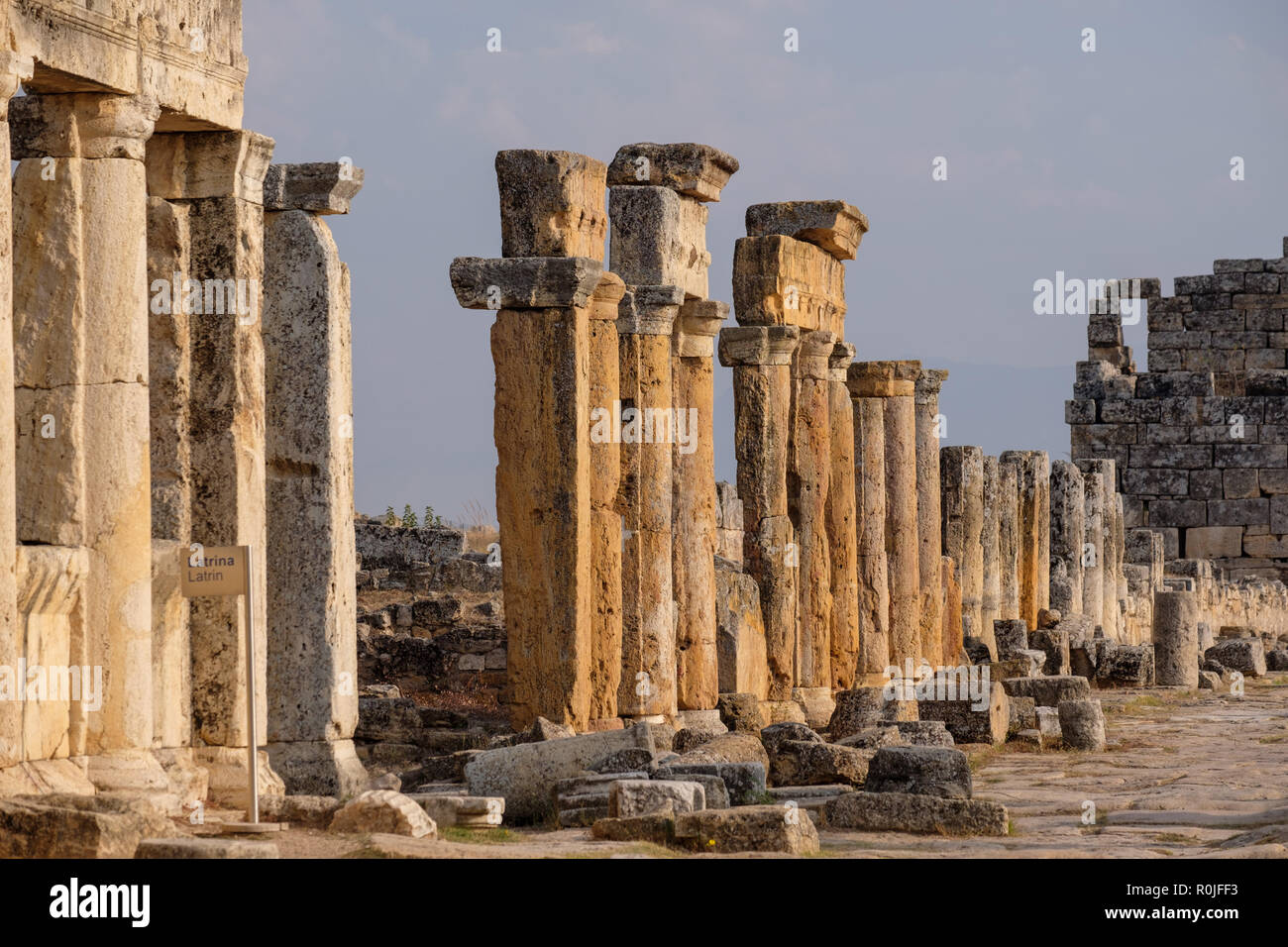 Die Ruinen der römischen Stadt Hierapolis, Türkei Stockfoto