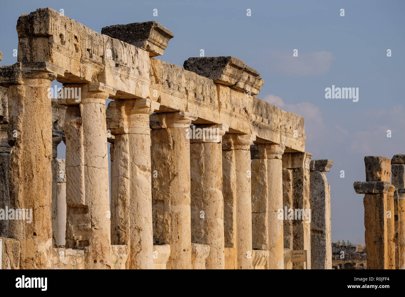 Die Ruinen der römischen Stadt Hierapolis, Türkei Stockfoto